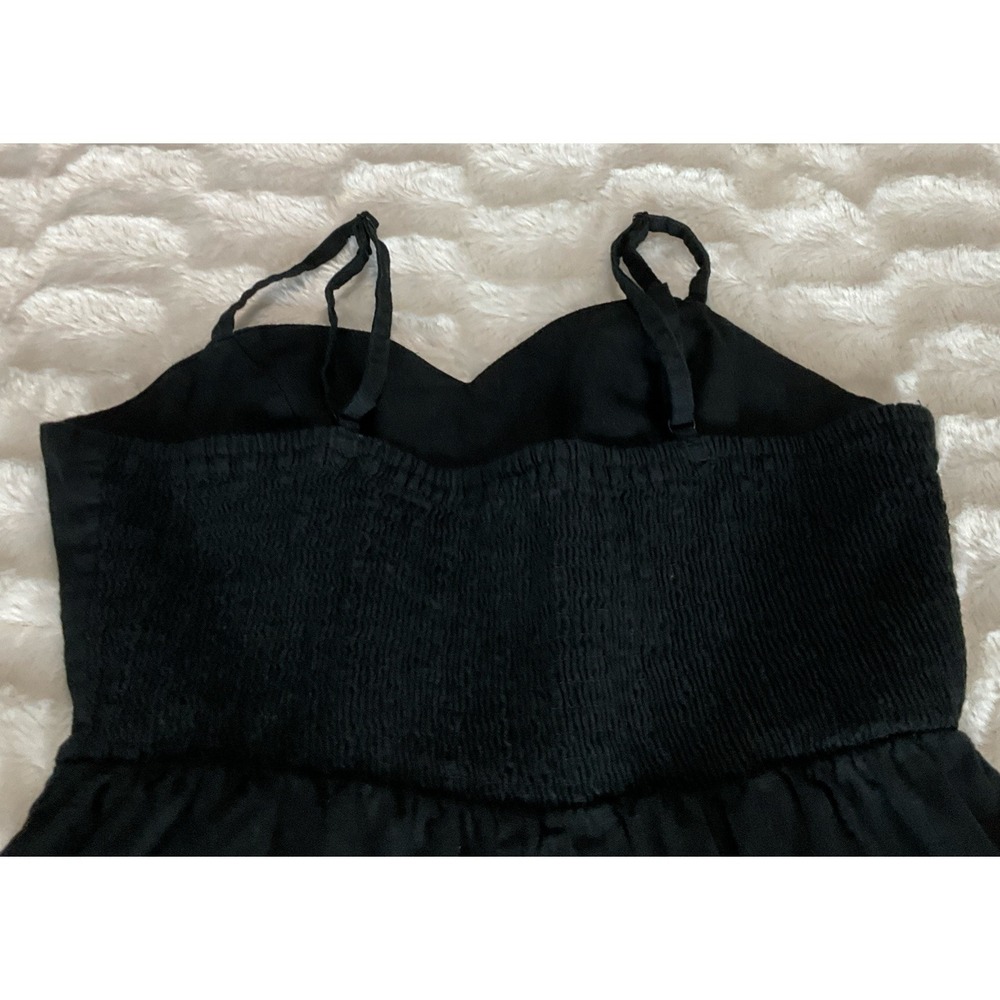 Old Navy Women's MediumBlack  Linen Rayon Blend Short Romper Summer Beach Casual - Picture 7 of 11